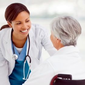 Doctor with a patient at a health centre